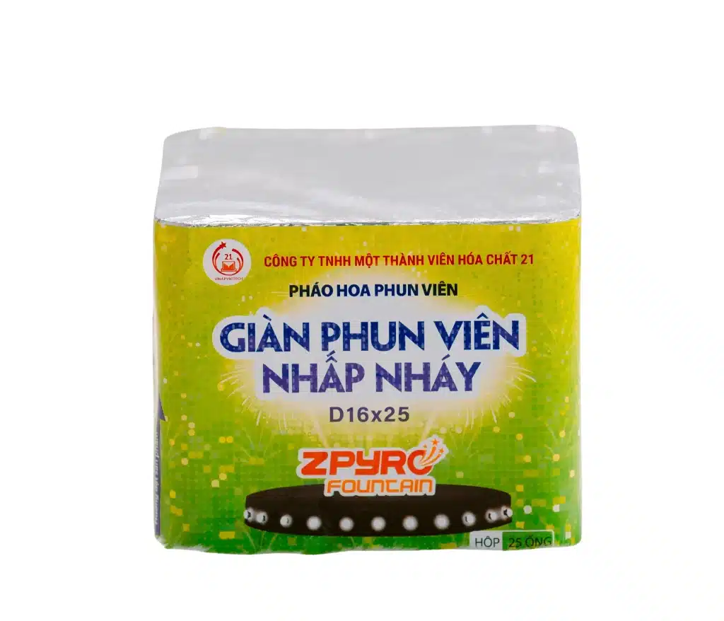 Giàn phun viên nhấp nháy D16x25 - pháo hoa vi