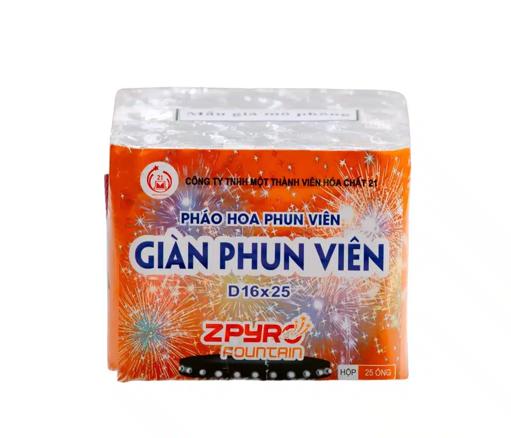 Giàn phun viên D16x25 - pháo hoa vi