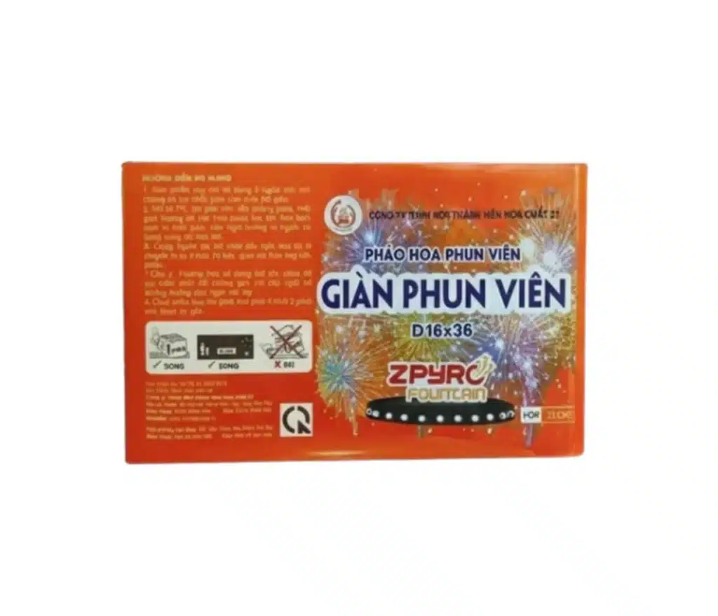 Giàn phun viên D16x36 - pháo hoa vi