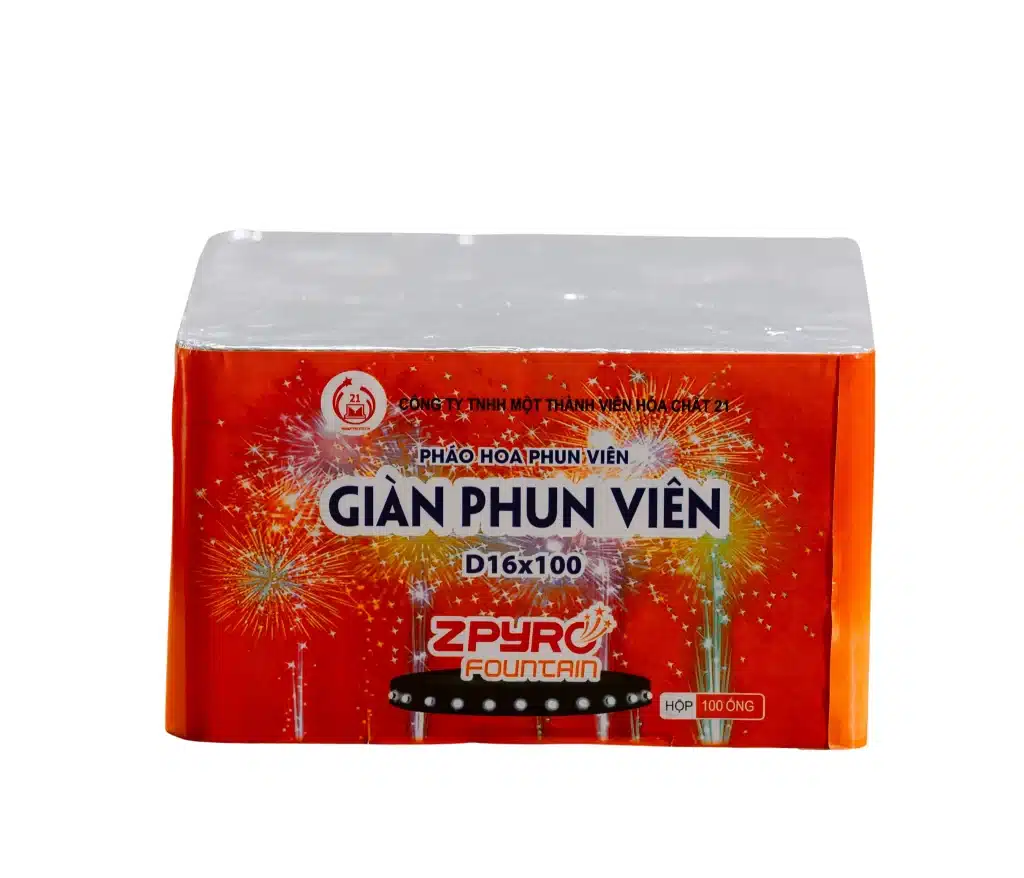 Giàn phun viên D16x100 - pháo hoa vi cỡ lớn