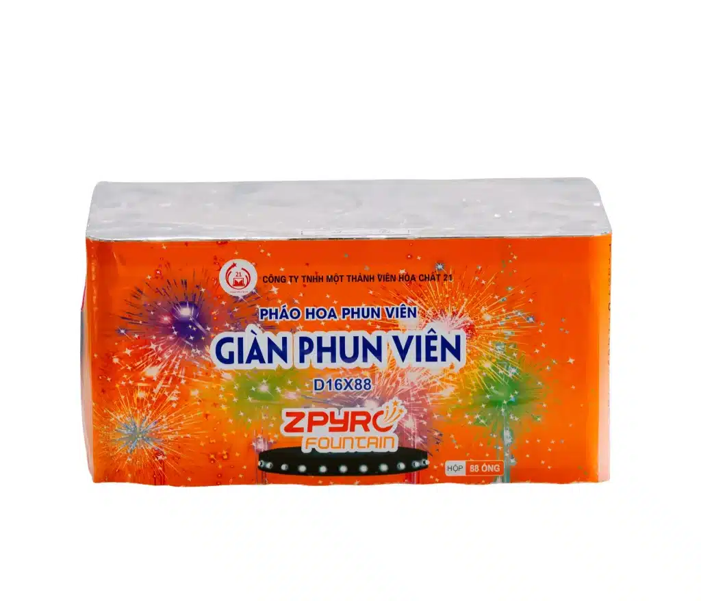 Giàn phun viên D16x88 - pháo hoa vi cỡ lớn